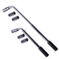 Telescopic Car Wheel Brace with 2 Sockets L Shaped Universal Wheel Wrench for Tire Removal