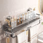 Aluminum Wall Rack Suction Cup Shower Caddy Bathroom Shelf Organiser Holder