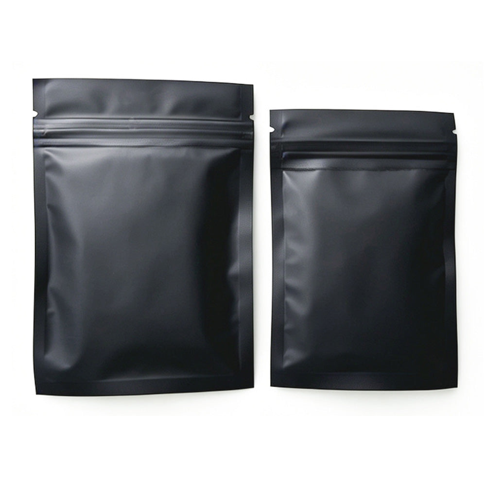 100 Pack Black Matte Aluminum Foil Food Storage Bags in 2 Sizes
