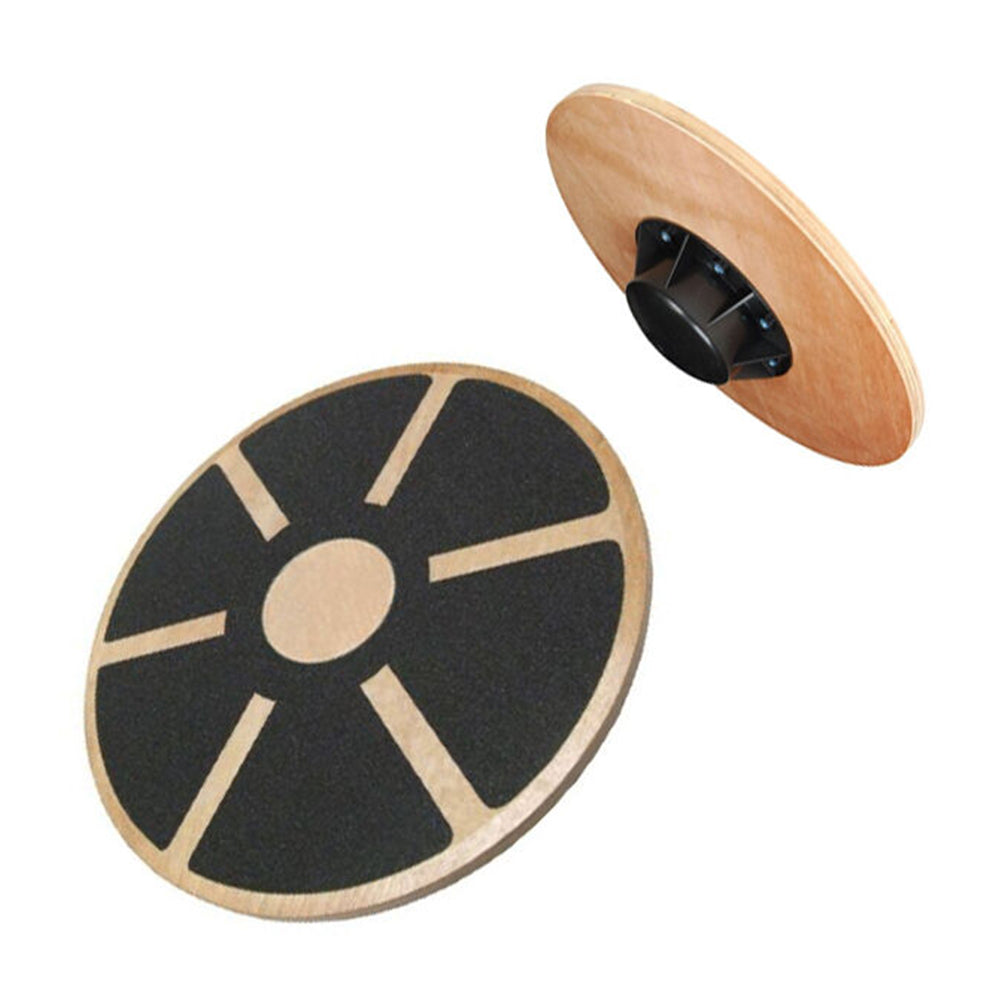 39.5cm Non-Slip Wooden Wobble Balance Board for Exercise Training
