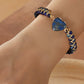 Handmade Natural Stone Beaded Bracelet Adjustable Woven Bangle for Women Jewelry