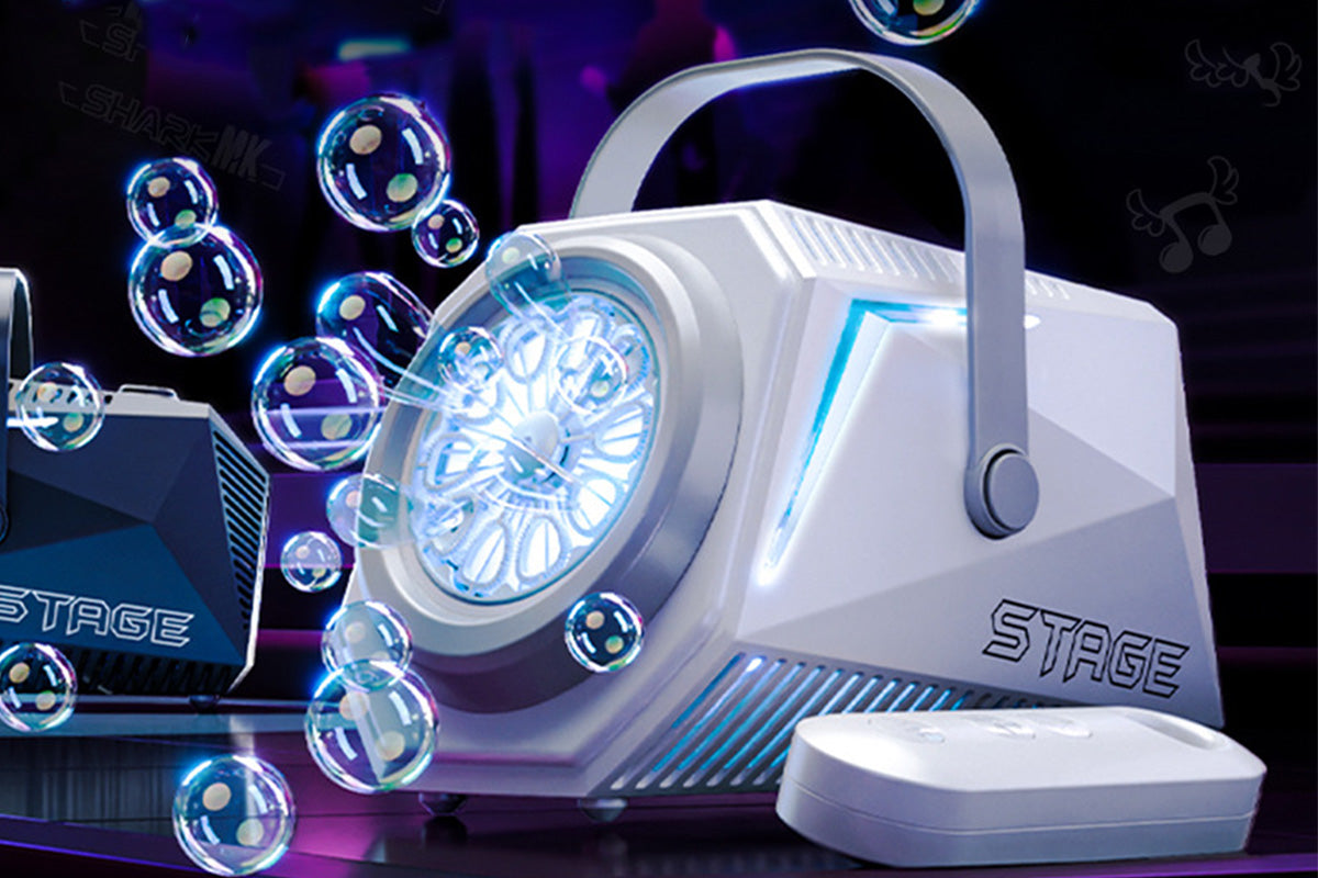 Portable Automatic Bubble Maker Machine Blower LED Light for Parties Wedding