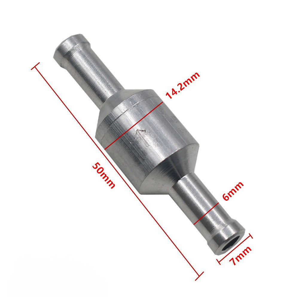 2 PCS One Way Non Return Check Valve Aluminum Alloy One Way Check Valve for Fuel Oil Water