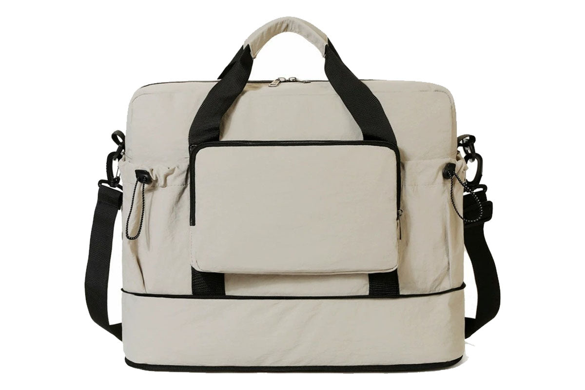 Expandable Travel Duffel Bag Gym Bag with Wet Dry Compartment