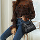 Women's Two-Layer PU Leather Crossbody Bag Shoulder Bag