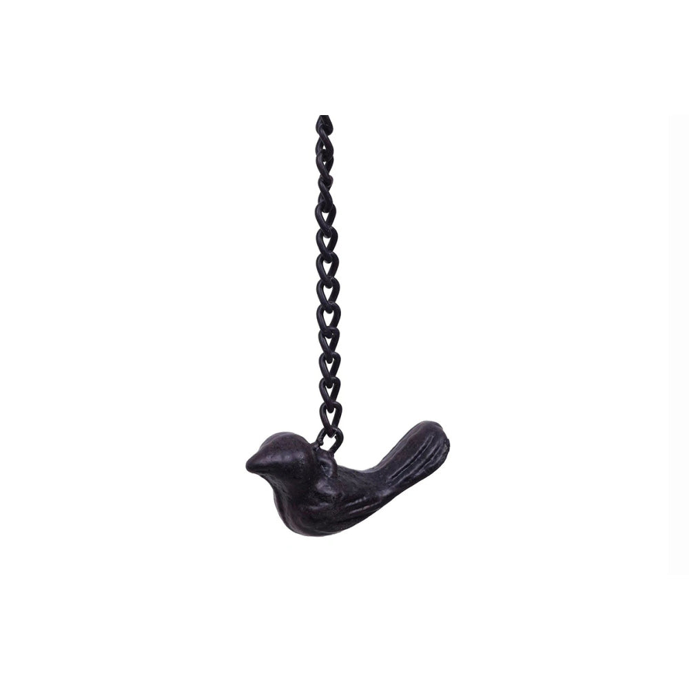 Vintage Mobile Bird Rain Chain Garden Hanging Pendant Craft Wind Chime for Outdoor Gutter