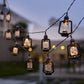 Battery Operated LED Black Retro Oil Lantern String Light