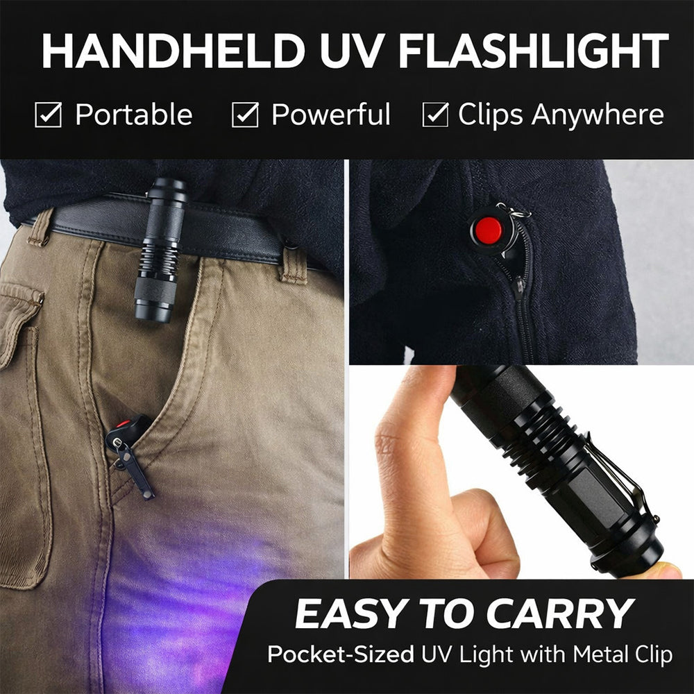 UV Ultra Violet LED Flashlight Blacklight Light 365 nm Inspection Lamp Torch