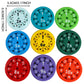 9Pcs Math Facts Fidget Spinners Multiplication Division Game Educational Toy