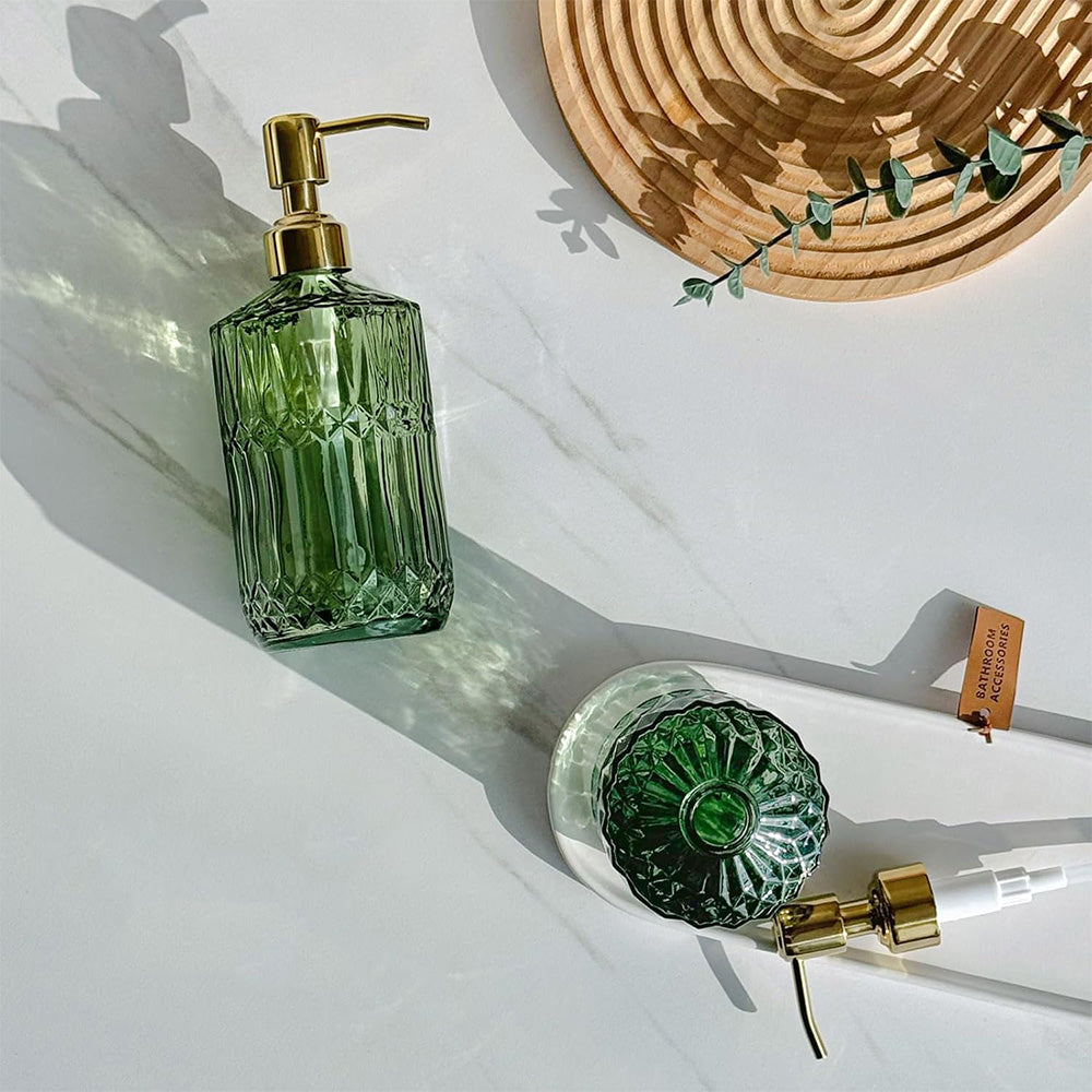 450ml Glass Soap Dispenser for Kitchen Bathroom
