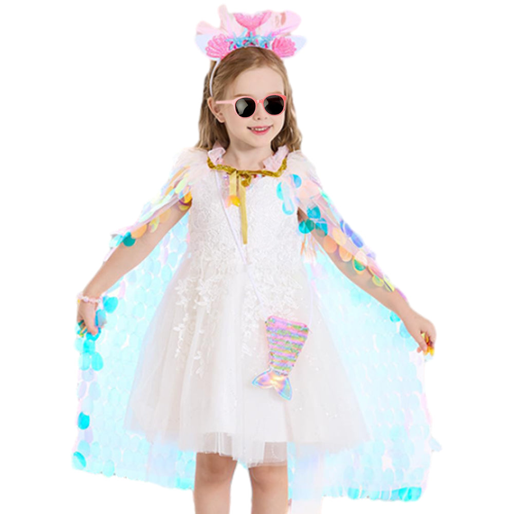 Princess Dress-Up Clothes 9Pcs Mermaid Dress-Up Cape Kit