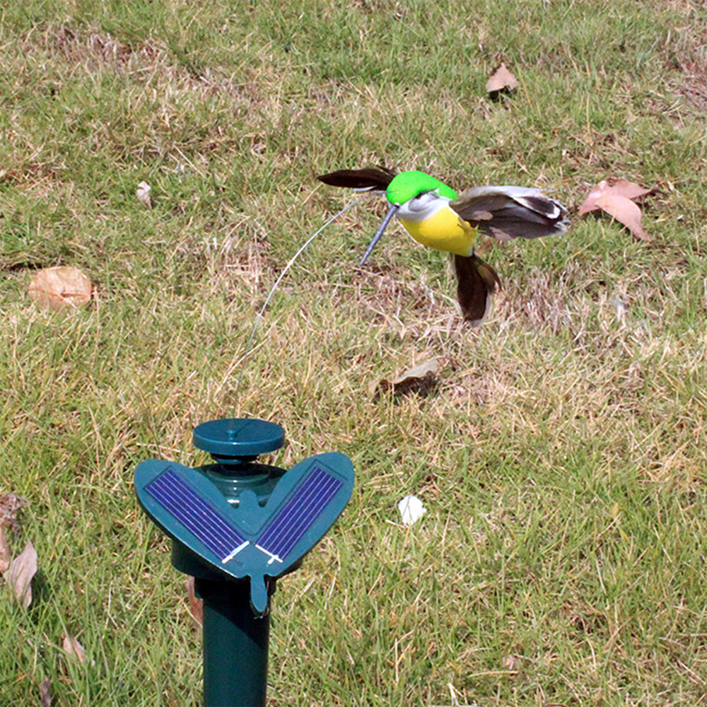 2Pcs Solar Flying Humming Bird Garden Decoration