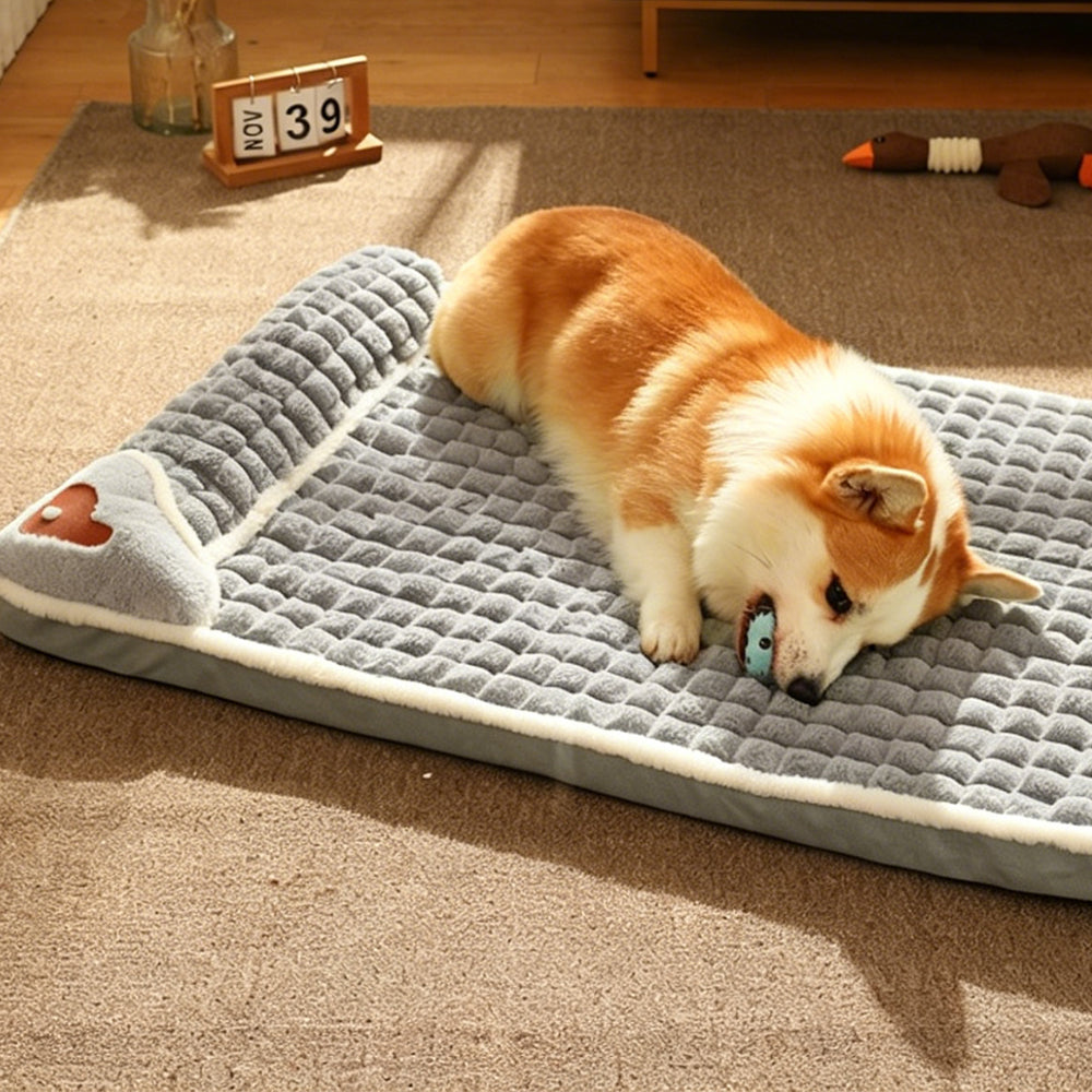 Large-Sized Dog Bed with Removable Washable Cover and Non-Slip Bottom
