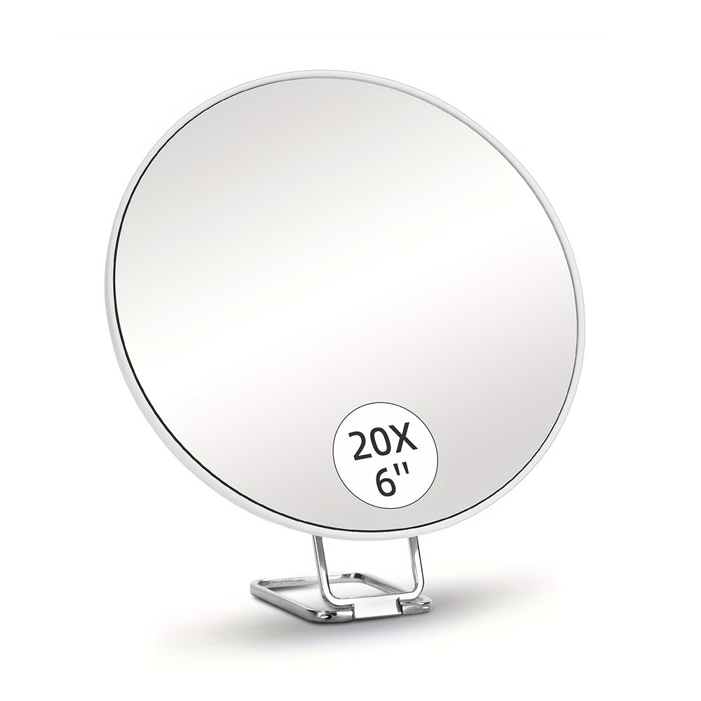 10X/20X/30X Round Magnifying Mirror with 3 Suction Cups and 360 Degree Adjustable Stand