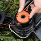 12 Pack Replacement Grass Trimmer Spool Line with 2 Caps for Worx Weed Eater