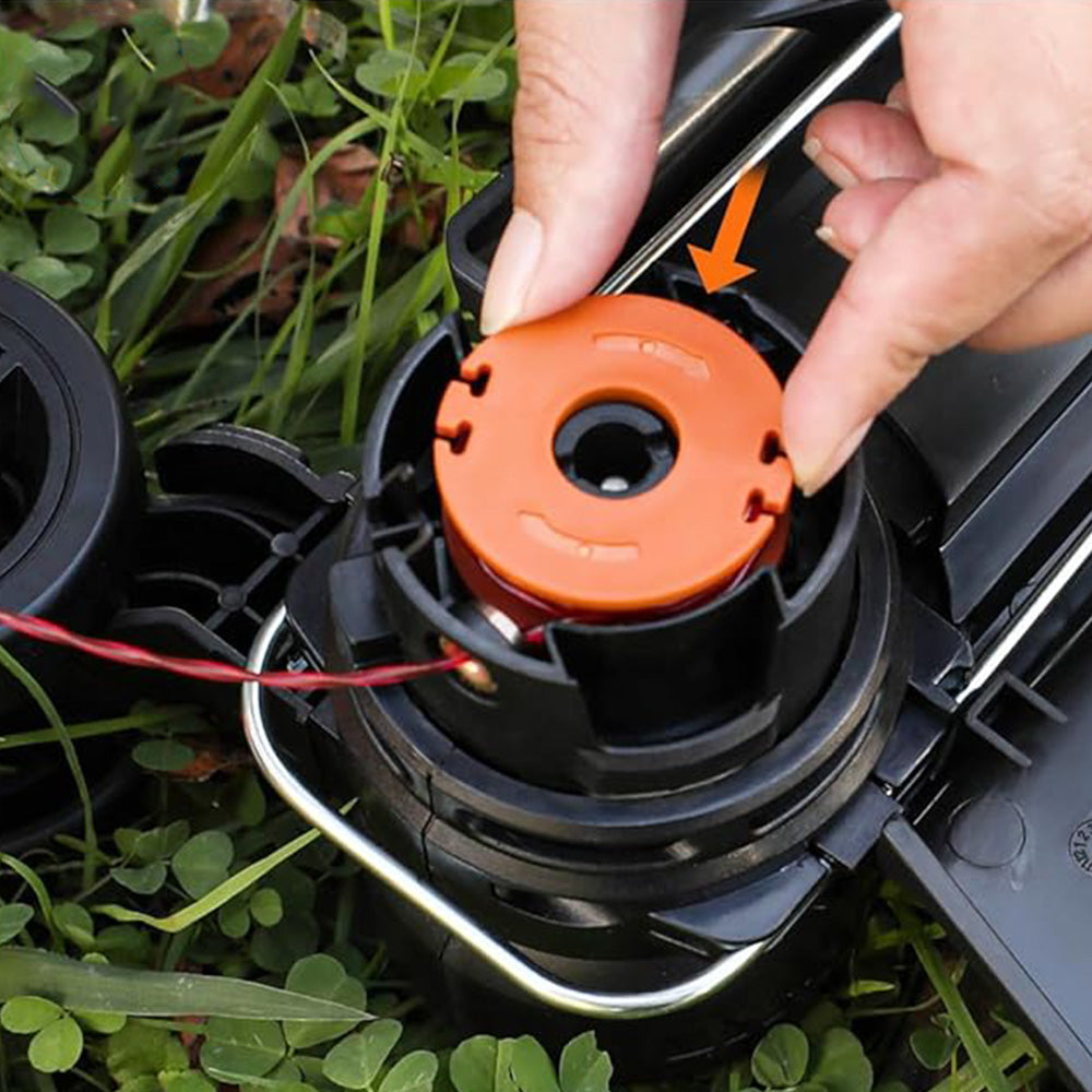 12 Pack Replacement Grass Trimmer Spool Line with 2 Caps for Worx Weed Eater
