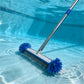 Swimming Pool Brush Head with Round Ends Heavy Duty Aluminum Back Head for Cleaning Walls Tiles Floors