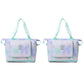 2Pcs Gradient Color Expandable Large-Capacity Travel Foldable Duffle Bag