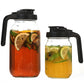 2Pcs 32/64Oz Glass Mason Jar Pitcher with Lid Wide Mouth Cold Brew Coffee Maker Jar