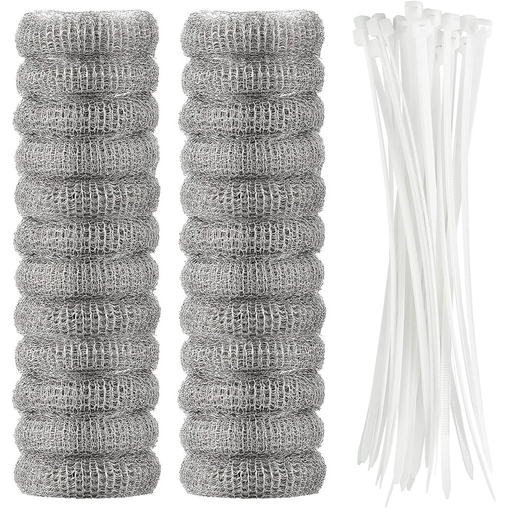 24Pcs Stainless Steel Washing Machine Drain Filter - Universal Drain Filter with Cable Ties