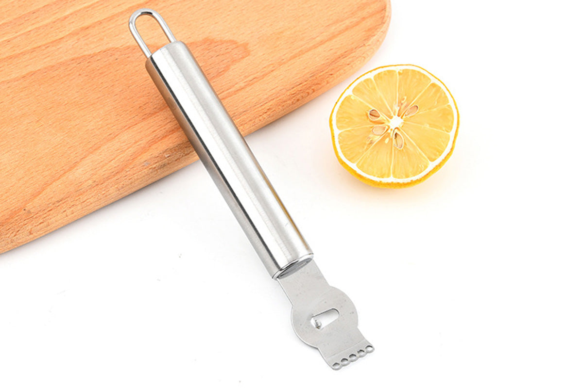 Stainless Steel Lemon Zester Grater Citrus Peeler With Channel Knife