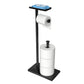 Free Standing Bathroom Toilet Paper Holder Stand with Phone Shelf