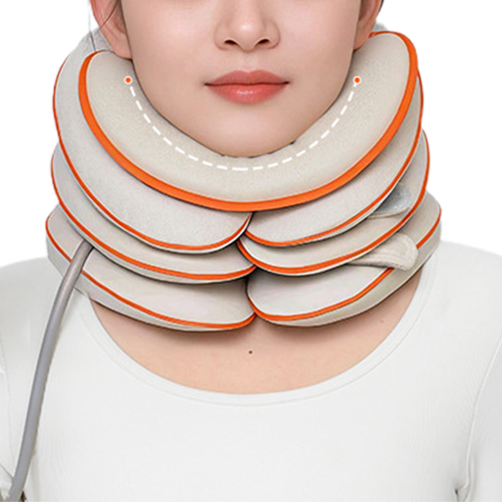 Inflatable Neck Stretcher Cervical Traction Device Adjustable Decompression Support Collar