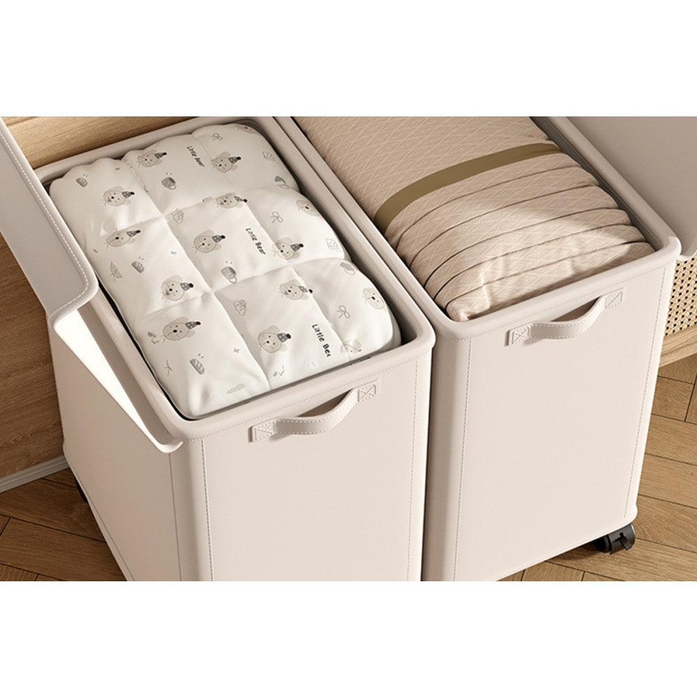 Under Desk Rolling Storage Cart with Lid Office Organizer Under Desk Utility Cart