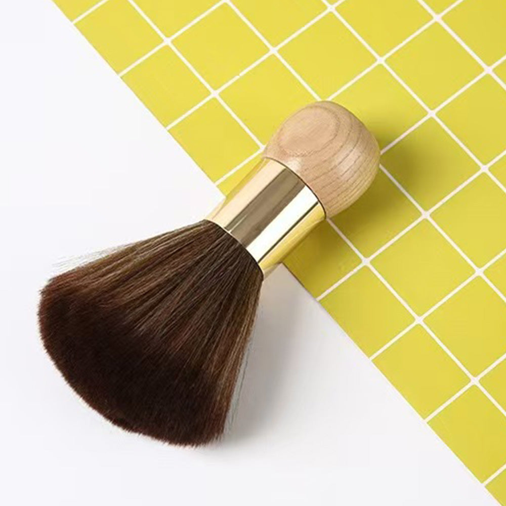 Soft Hair Sweeper Brush with Storage Case Neck Duster Brush for Home Barbershop