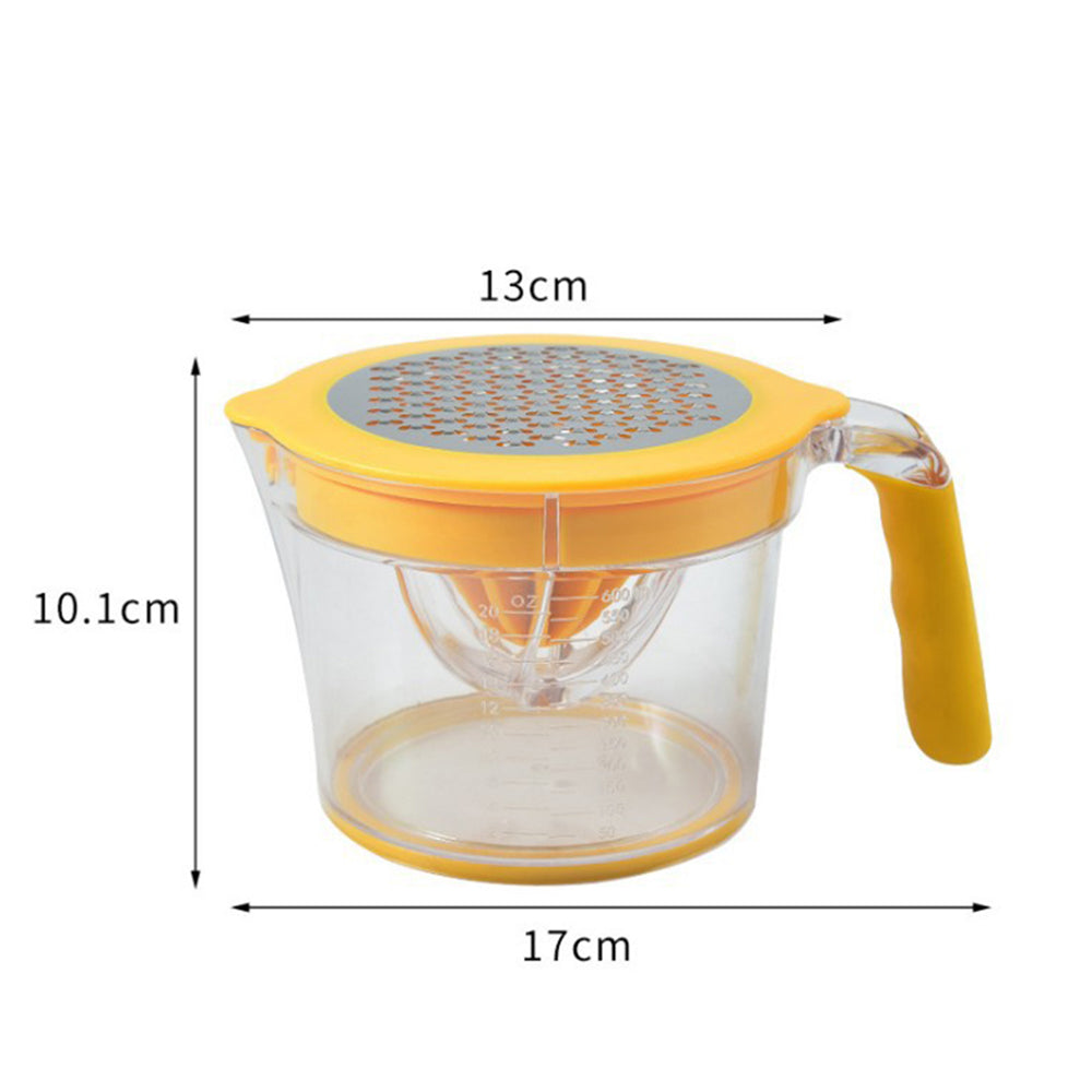 2Pcs 4-in-1 Citrus Squeezer Multifunctional Manual Juicer Measuring Cup