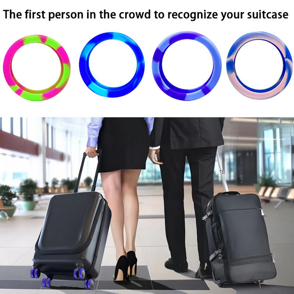 8Pcs Silicone Suitcases Wheel Protection Cover Luggage Accessories