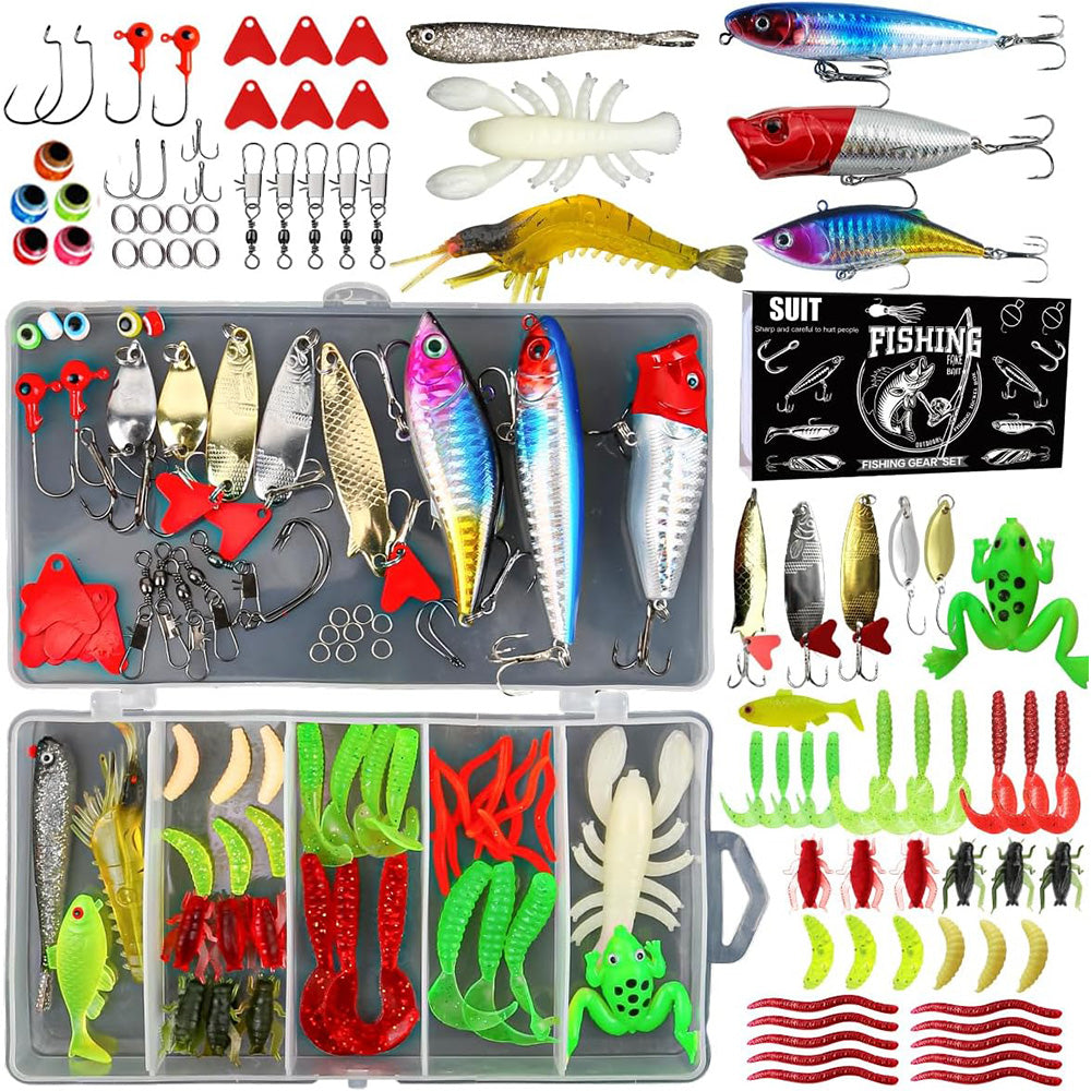 Fishing Lures kit Baits Tackle for Bass Trout Salmon Fishing Accessories