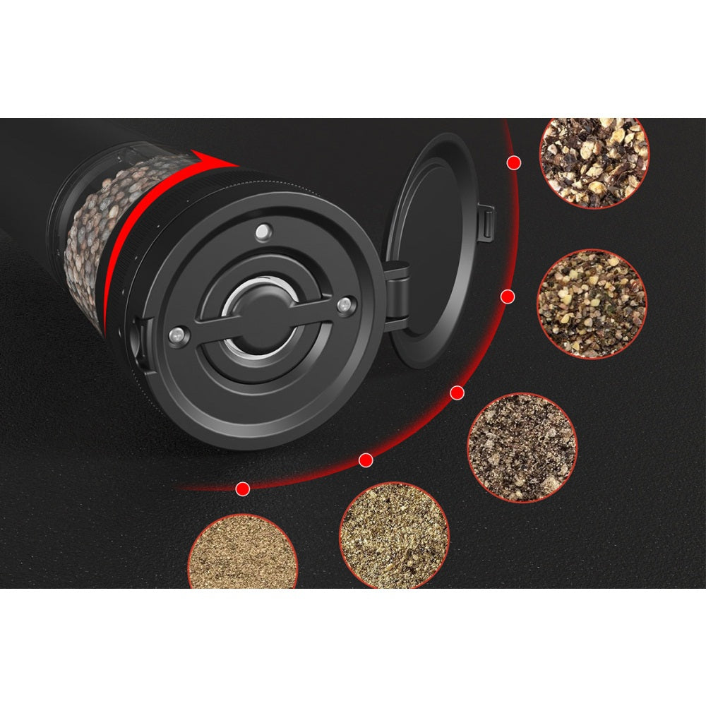 Electric Salt and Pepper Grinder Set with Battery Display Rechargeable Base