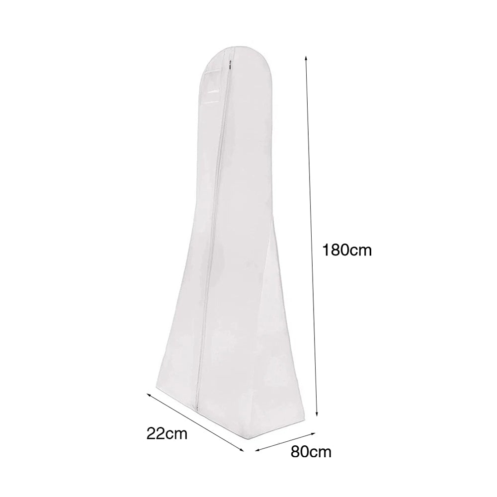 180CM White Wedding Dress Garment Storage Bag