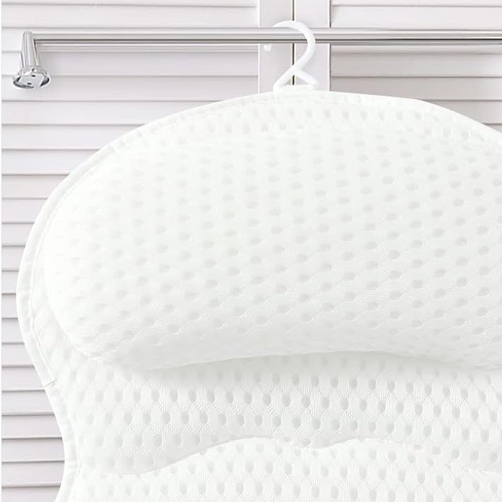 Bath Neck and Head Rest Pillow with Suction Cups
