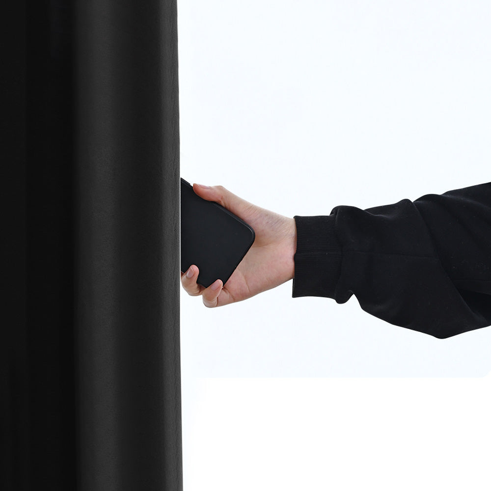 Blackout Curtain Panel with Black Liner Heat & Light Blocking Drapes