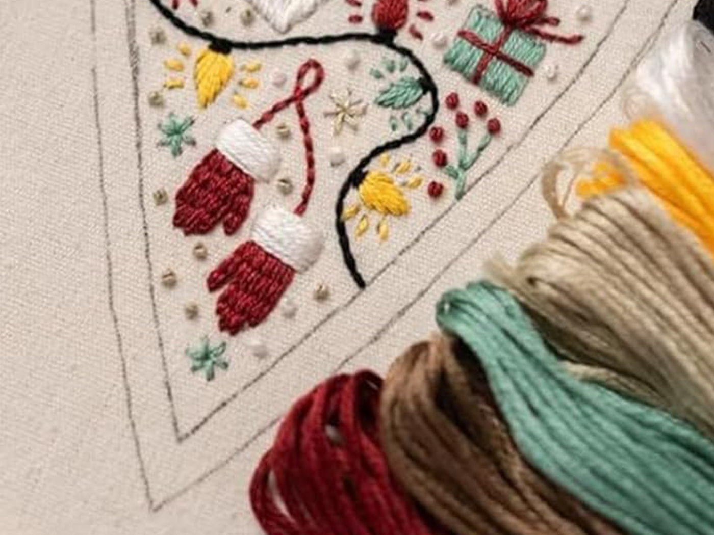 DIY Embroidery Christmas Ornament Kits Christmas Tree Hanging Ornament