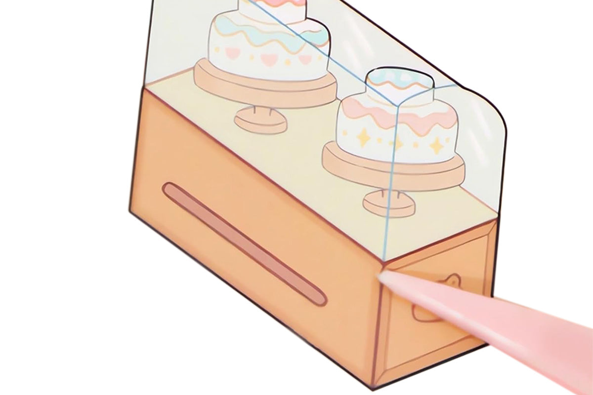 20 Sets DIY House Sticker Kit 3D Miniature Scene Stickers Cute Cartoon Scenes