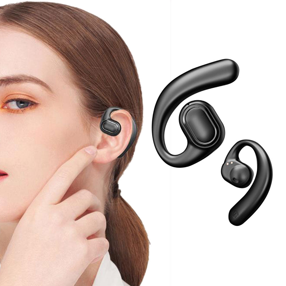 2Pcs Open Ear Headphones With Digital Display Charging Case Bluetooth 5.3 Wireless Sports Headphones