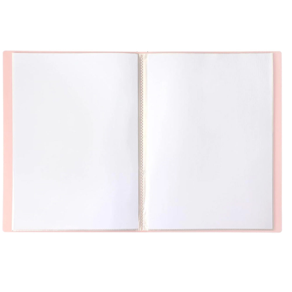 2 Pack A4 Sheet Protector Binder 40 Page Clear Folder for Certificates Posters