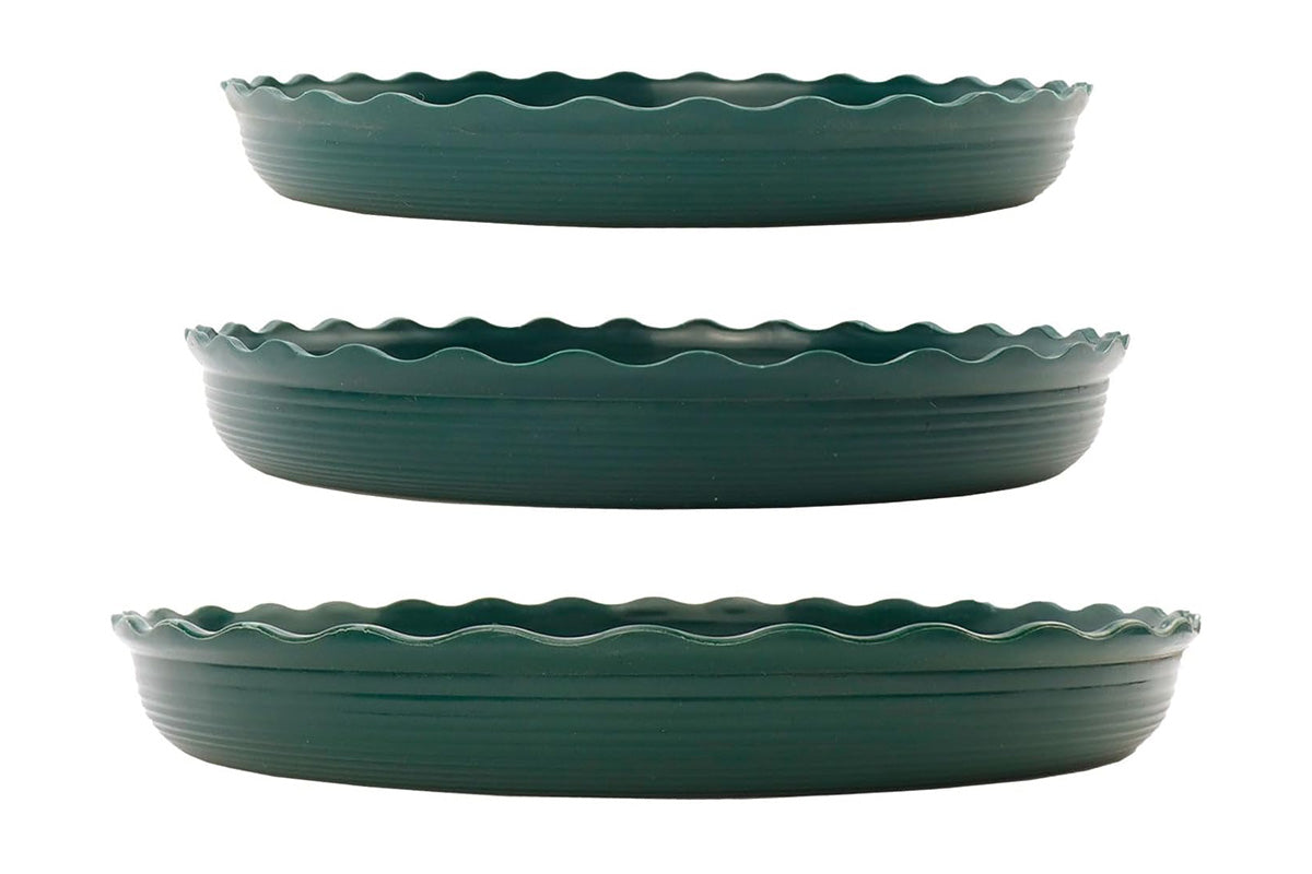12Pcs Round Plastic Plant Saucers Durable Flower Pot Tray for Indoor Outdoor Garden