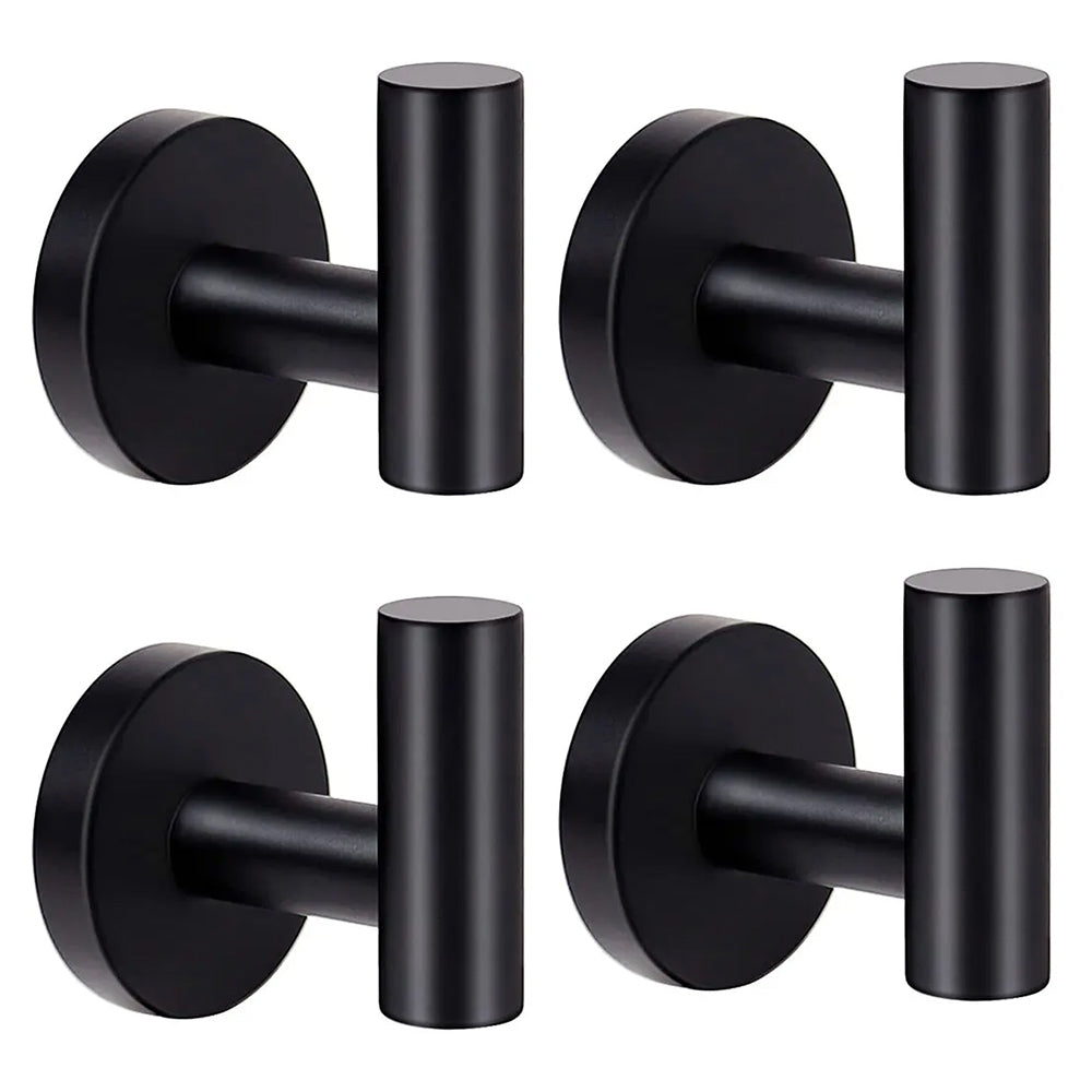 4Pcs Stainless Steel Wall Mounted Bathroom Towel Robe Hook