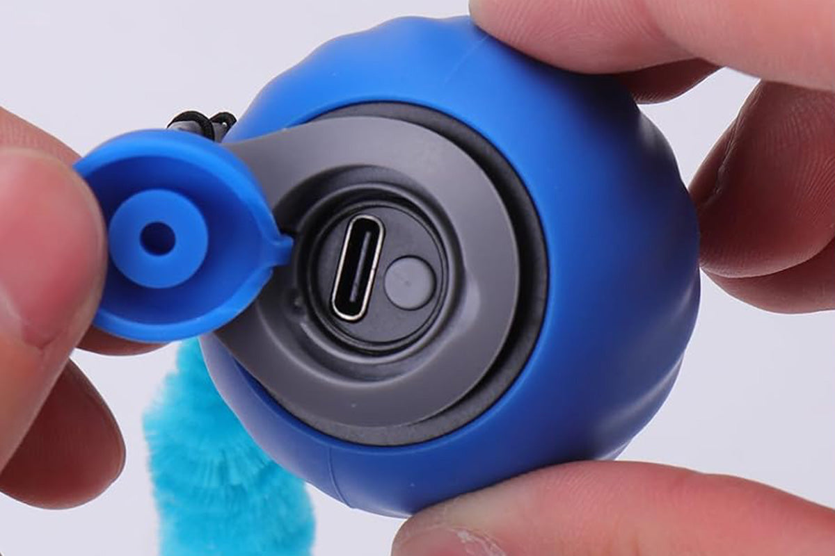Interactive Cat Toy Ball Automatic Interactive Cat Toys Indoor with 3 Tails