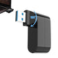 4-Port USB 3.0 Hub 180-Degree Rotating USB Splitter for Laptop Car
