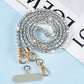 Rhinestone Crossbody Phone Lanyard with Wrist Strap and Locking Clips