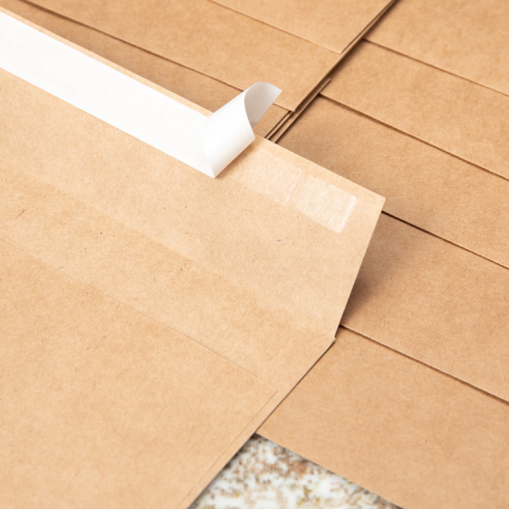 50 Pack Thick Kraft Paper Self Adhesive Envelopes for Cards Photos