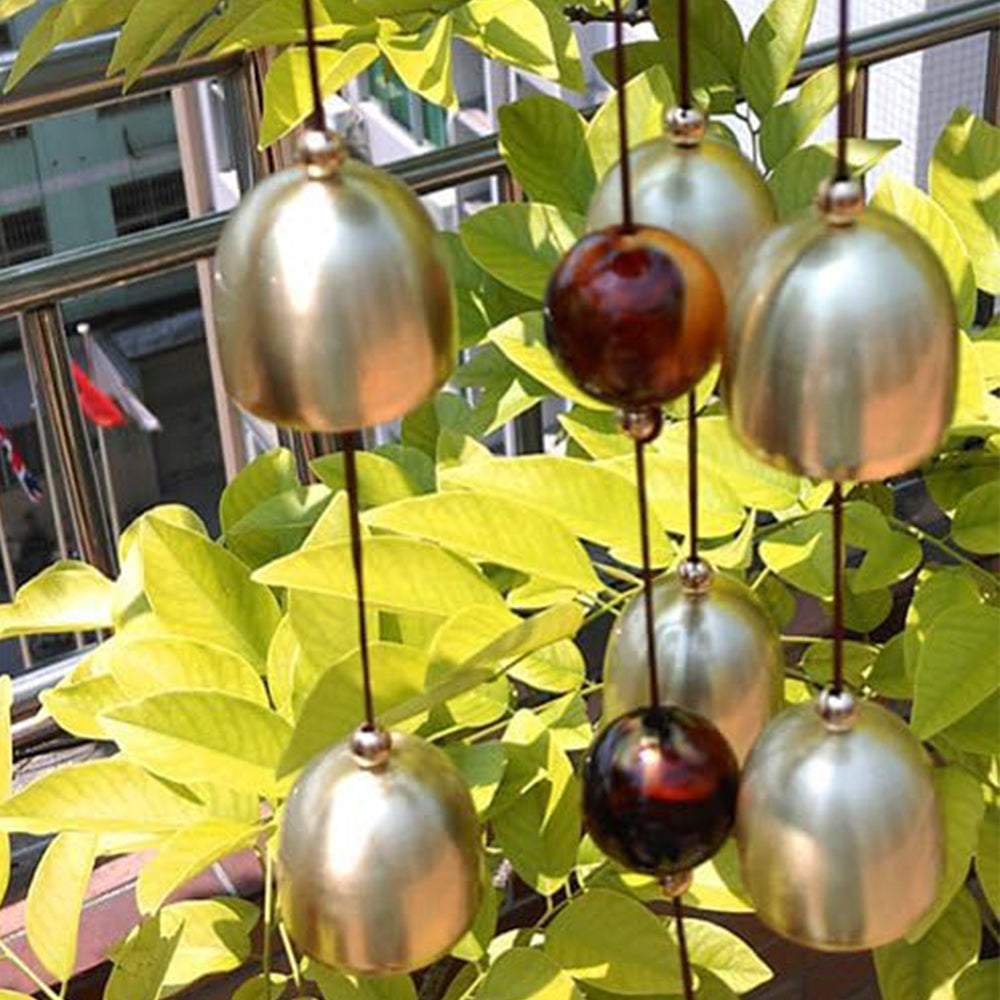 55cm Metal Hanging Wind Chime with 6 Copper Bells