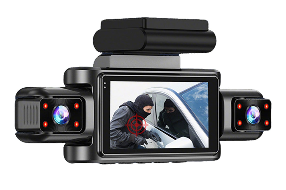 4-Channel WiFi Dash Cam with 64GB Memory Card Night Vision Car Recorder 1080P Car Camera 480P Dash Camera