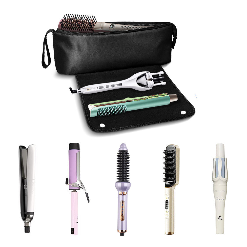 Hot Hair Tools Travel Bag with Heat Resistant Mat for Curling Iron Straightener