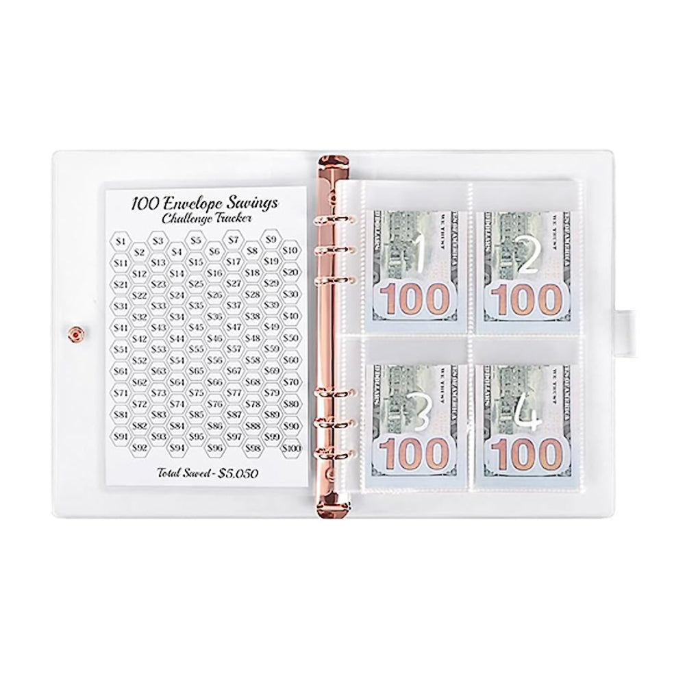 100 Envelopes Money Saving Challenge Binder Budget Planner Book